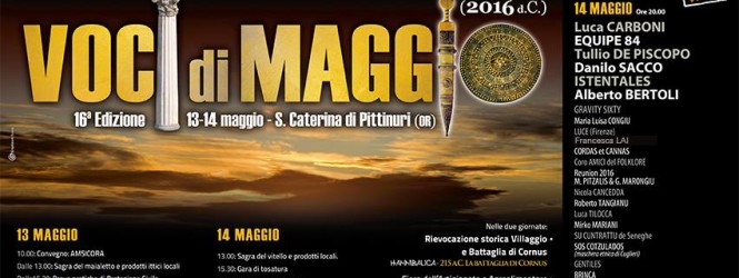 Voci di Maggio a S.Caterina di Pittinuri (OR) il 13 e 14 Maggio